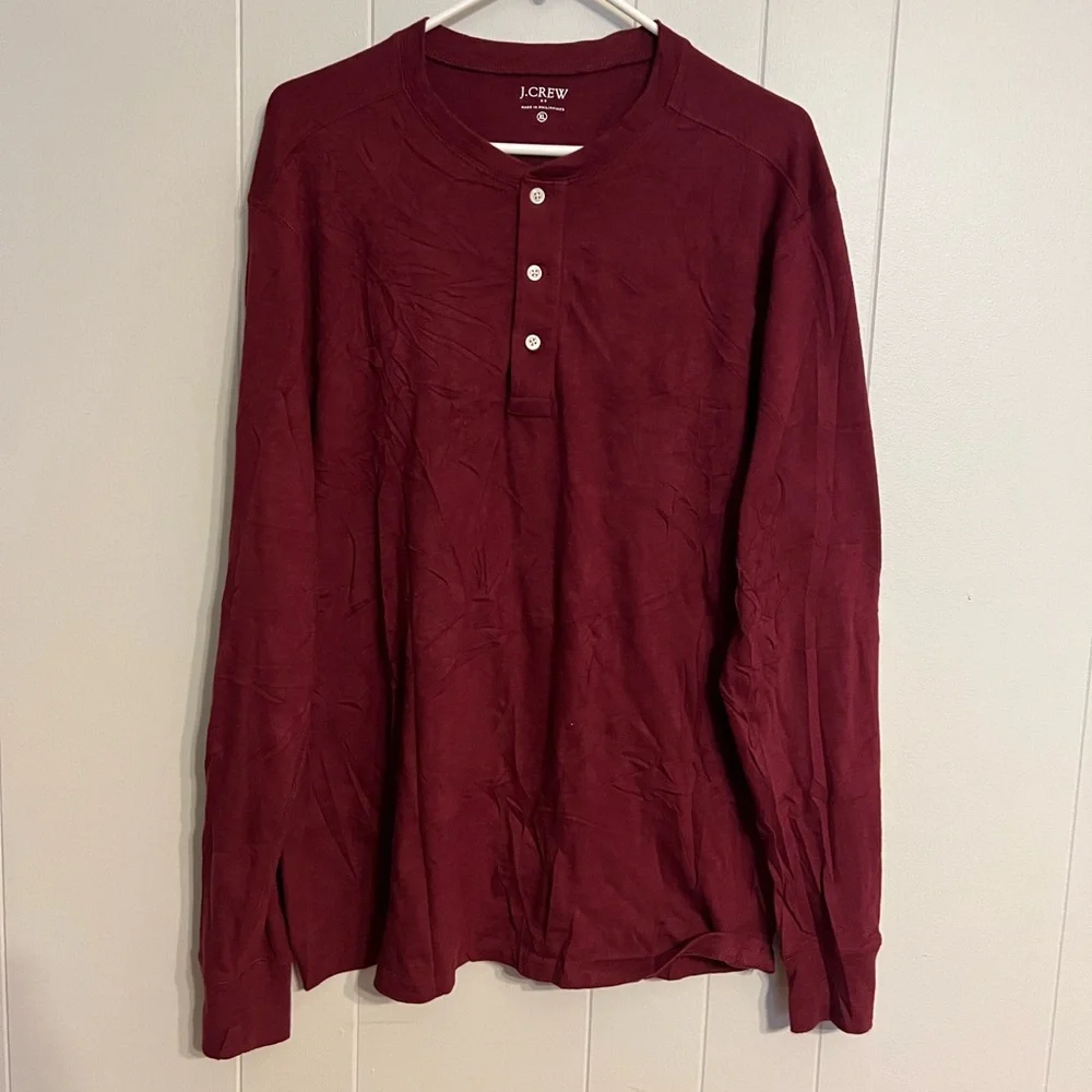 J.Crew three button long sleeve‎ T-shirt size XL